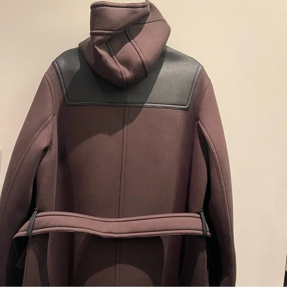 Neil Barrett - Black and Brown Hooded Military Coat OversizedFit